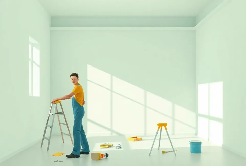 Intérieur rénové après travaux de peinture à Chambéry