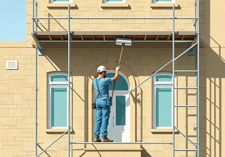 Ravalement de façade en pierre, nettoyage et application d'enduit